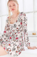 Ecote Urban Outfitters Rosalinda Fit Flare Floral Long Sleeve Skater Dress 2