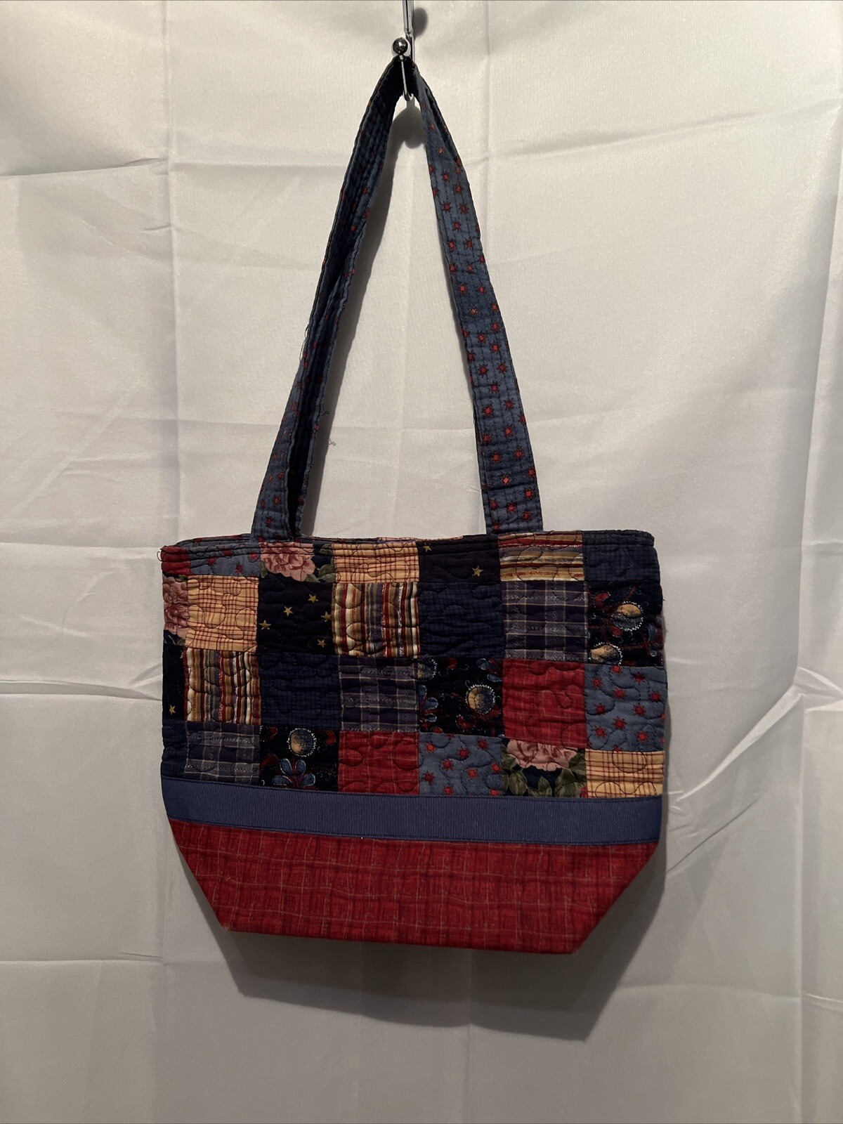 Patchwork Quilted Handbag Shoulder Bag Purse Mult… - image 1