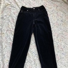 Vintage 90s Velvet Pants Size 3 Black
