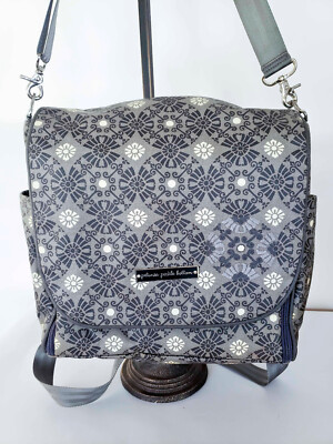Petunia Picklebottom Gray Diaper/Backpack Bag