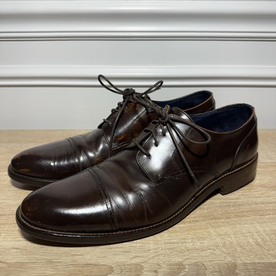Johnston & Murphy SIGNATURE Brown Oxford Dress Leather Wing Tip Shoes 14