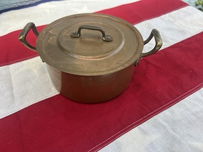 Vintage Copper Pot Metaux Ouvres Vesoul France 6 