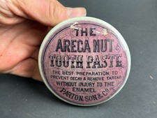 60707 Old Vintage Antique Printed Pot Lid Tooth Paste Patton Pink