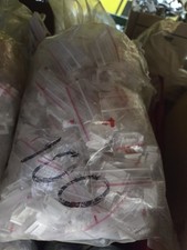 100ea New White Phone Keystone Jack Insert 6-Conductor 6P6C RJ12 CAT3 Modular...