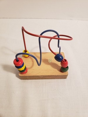 Vintage Montessori Wooden Bead Maze Developmental Toy for Kids Learning Skills