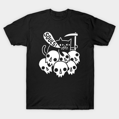 Cat Got Your Soul T-Shirt Funny Retro Cat Lover Gothic Grumpy Kitty Graphic Tee