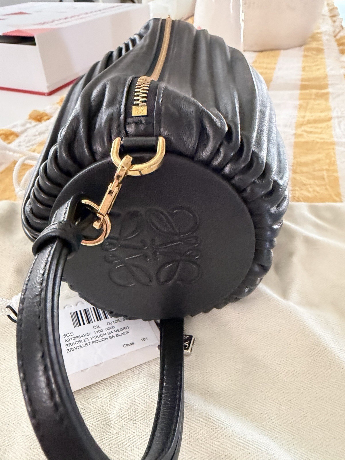 LOEWE  Bracelet Pouch Black Leather — image 4