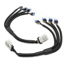 2Pcs Black Ignition Coil Wire Harness Connector, Copper Coil Pack Wiring