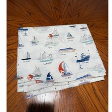 Pottery Barn Kids Boat Types Sailboat Twin Flat Sheet Submarine Octopus