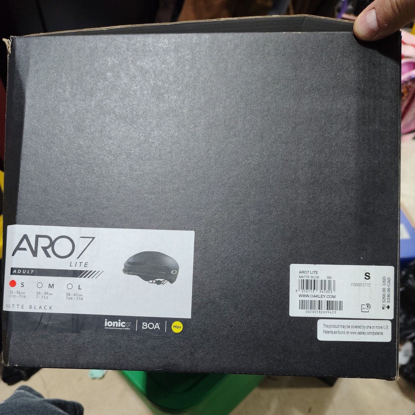 Oakley Aro7 LITE MIPS Road Cycling Bike Helmet Matte black Sz Small NEW IN BOX