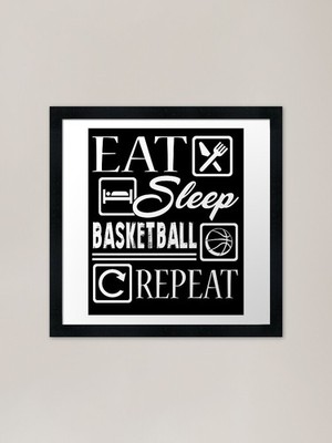 Eat Sleep Basketball And Repeat Fra Gerahmtes Wandbild Poster Leinwanddruck Bild