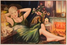 1930's Pre-Revolutionary Shanghai Girl Pin-Up Cigarette Advertisement