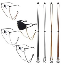 4 Pcs Eyeglasses Strap for Men Women, Adjustable Eye Glasses Holders Around