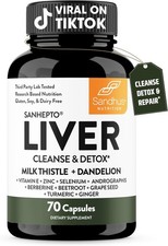 Liver Cleanse Detox  Repair Support Capsules with Milk Thistle  Dandelion Root