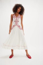 Free People Valenciana Midi Dress Size S White RRP £228