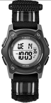 Timex TIME Machines Kids Digital Watch 29mm Black Elastic Strap INDIGLO DESC
