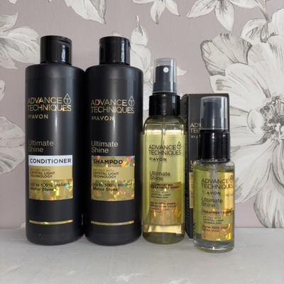 Avon Advance Techniques Ultimate Shine Haarpflege 4er Set Produkte 