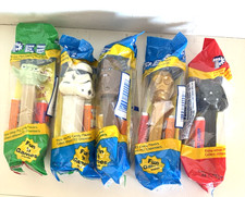 Star Wars Pez Candy Dispenser Lot of 5 NIP Yoda, Vader, Trooper, C3PO, Chewbacca