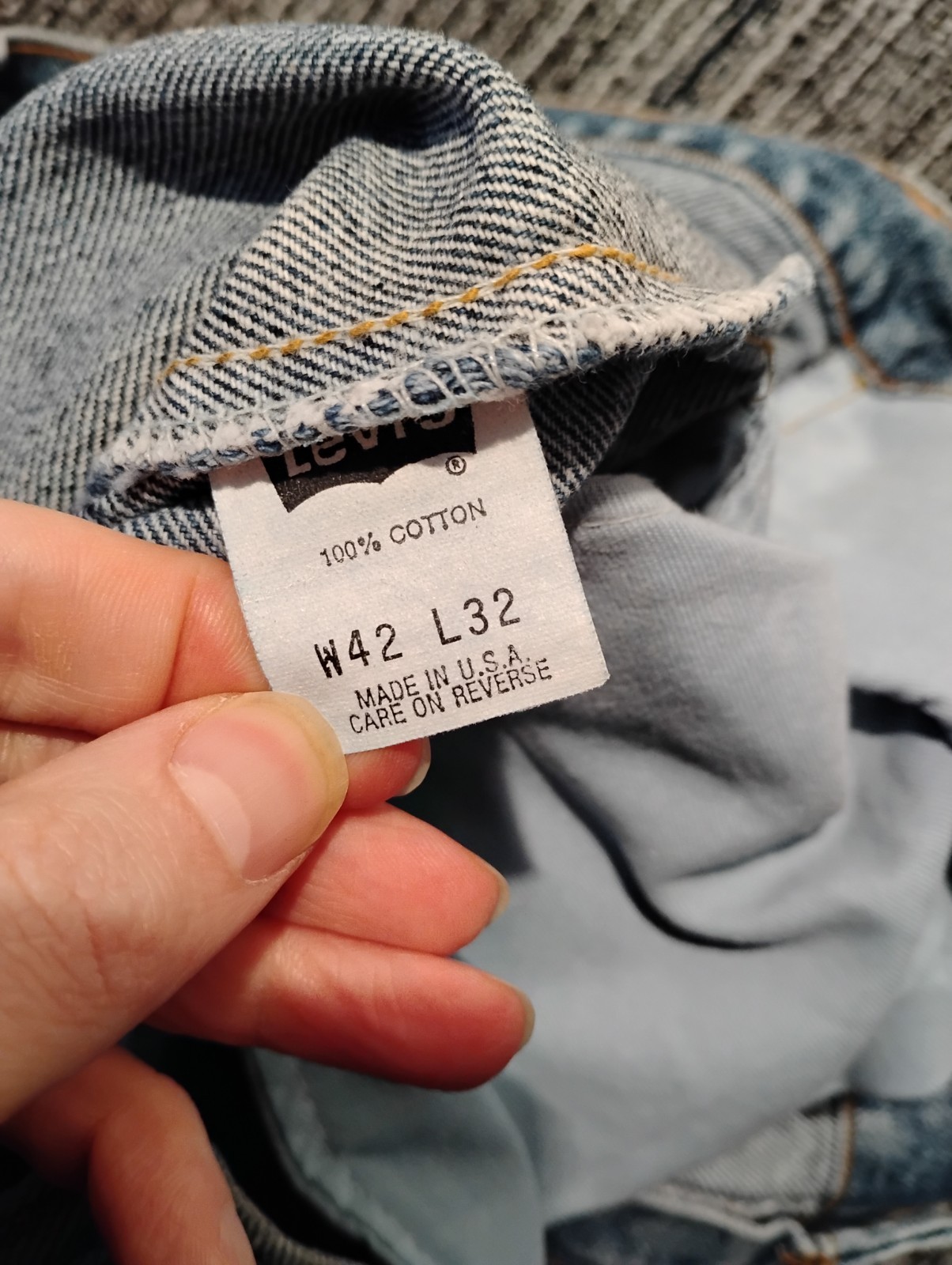 Vintage 90’s Levi’s 505 Straight Leg Denim Blue Jeans Size 42x32 USA Made
