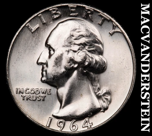 1964 Washington Quarter-Choice Gem Brilliant Unc Lustrous No Reserve #G7557