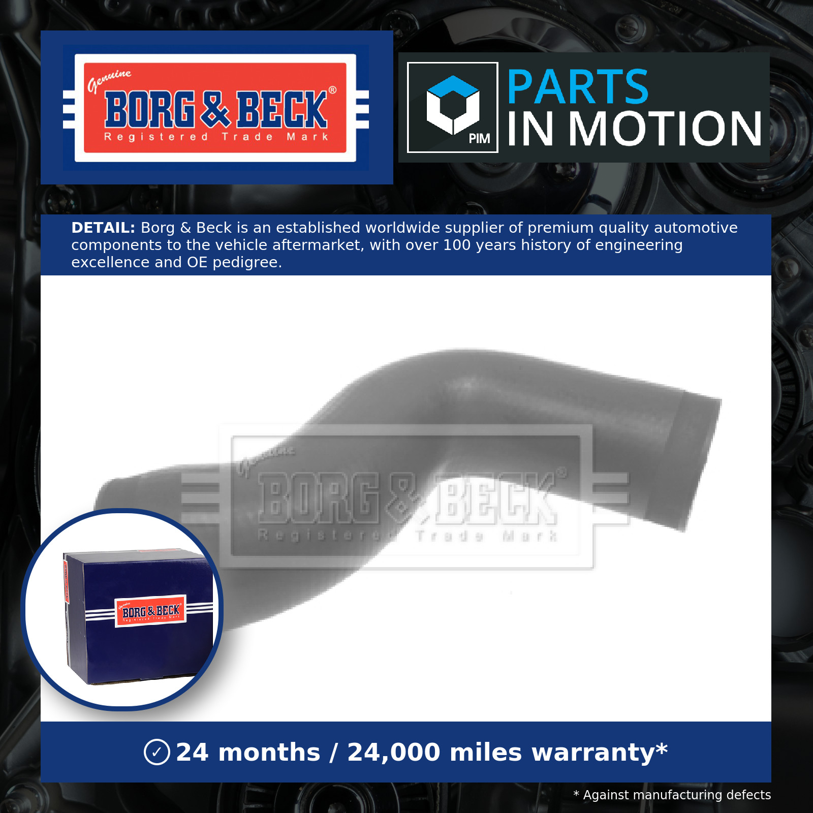 Turbo Hose BTH1314 Borg & Beck Charger ESR4640 Genuine Top Quality Guaranteed