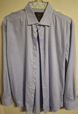 Tattersall of London Mens Long Sleeve Light Gray Shirt 16.5 Collar 34/35 sleeve