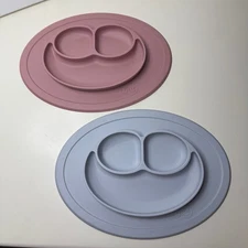 Silicone Suction Dish EZPZ Smiley Face Feeding Mat Toddler Happy Plates