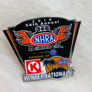 2014 NHRA Circle K Winternationals Pomona CA Drag Racing Souvenir Race Pin