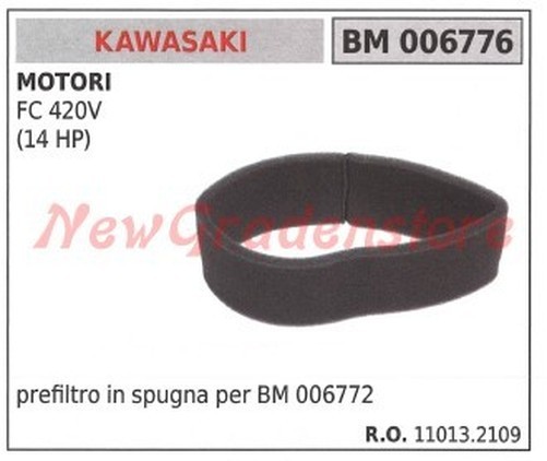 Vorfilter Luft In Schwamm Kawasaki Motor Fc 400 401 420V (14 Hp) 006776-image
