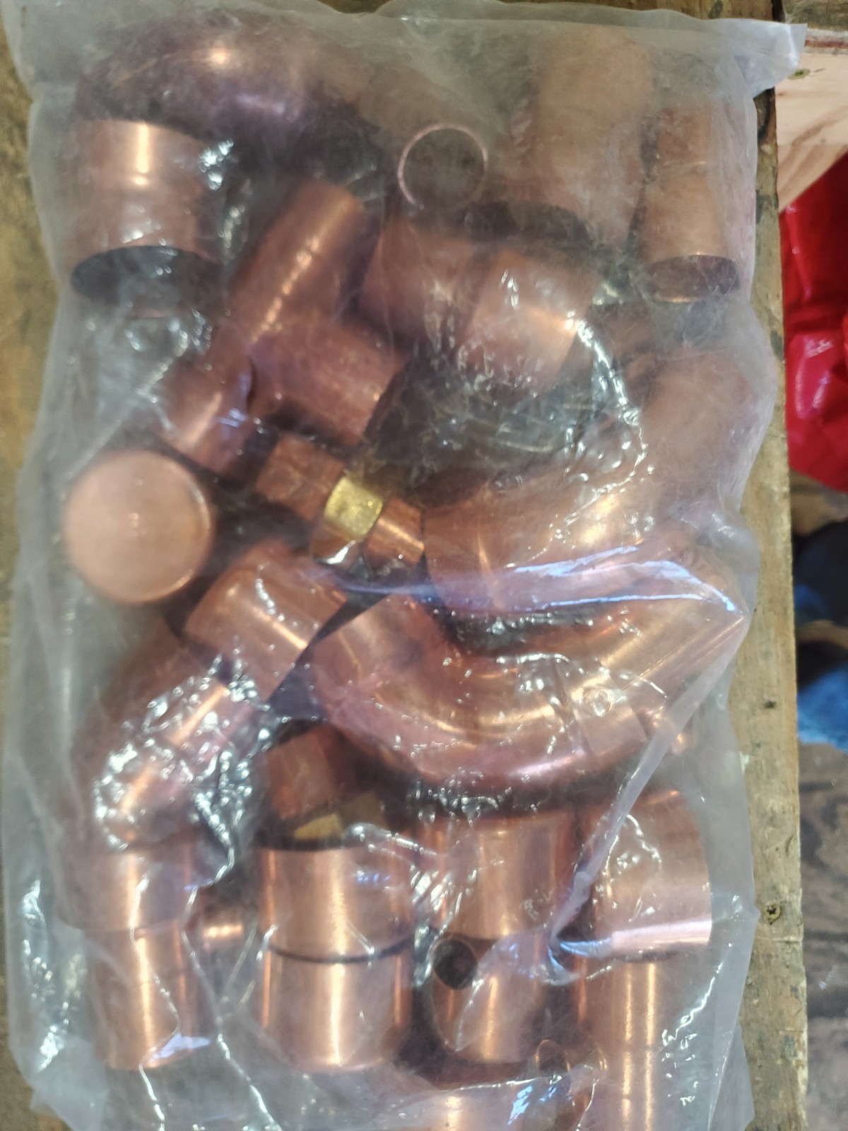 Mixed Lot Copper Sweat Fittings. T's, 90's, Unions etc. Sweat/Solder