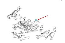 MB S W222 Vordersitz innere F&uuml;hrungsschienenabdeckung rechts A22291908008R73