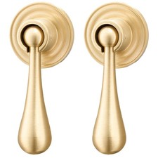 RZDEAL Solid Brass Cabinet Knobs 2 Pack, Modern Brass Brushed Pendant Knob, G...