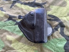Bianchi International Leather Police Pistol Sidearm Belt Holster Paddle Glock 17
