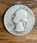 1935 P Silver Junk Silver Washington Quarter GOOD COIN Free Shipping