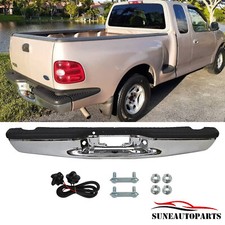 New Chrome Rear Bumper Assembly For 1997-2003 Ford F-150 F150 Flaresidestepside