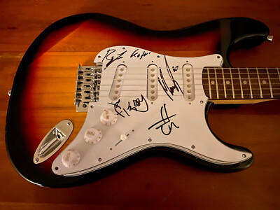 Korn signed guitar X4 Jonathan Davis Munky Fieldy Ray Luzier Proof