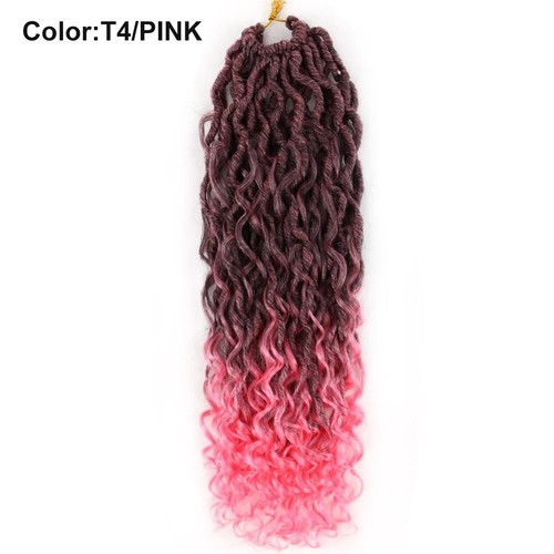 14-24" Goddess Faux Locs Crochet Braids Boho Curls River Locs Hair Extensions - Picture 14 of 32
