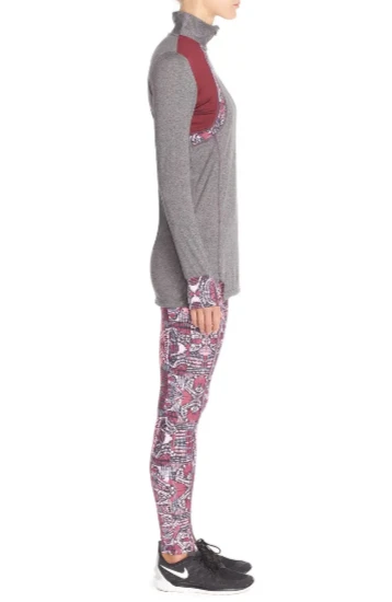 * Nuevo con etiquetas Top Maaji 'Himal' Media Cremallera, Talla Grande - Gris Borgoña Foto 2 de 4