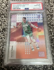 2017 PANINI STATUS ORANGE JAYSON TATUM ROOKIE RC #128 - POP- PSA 10 GEM MINT