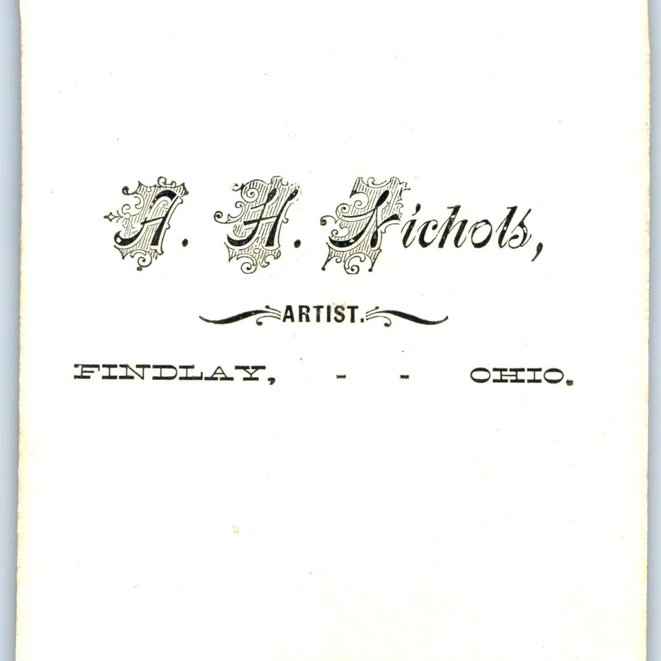 c1870s Findlay, OH Cute Young Lady Girl Mole CdV Photo Card AH Nichols ...
