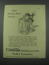 1954 Cussons Imperial Leather After Shave Lotion Ad - Your electric shave luxury