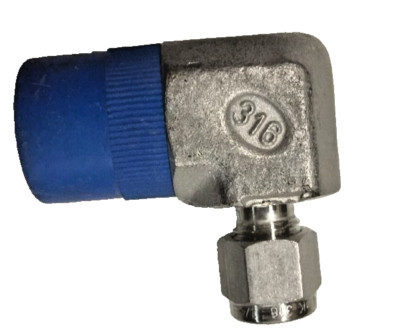 Let-Lok Male Elbow 769-L 1/4 X 1/2 SS / 1/4'' Tube X 1/2'' MNPT Tube Fitting