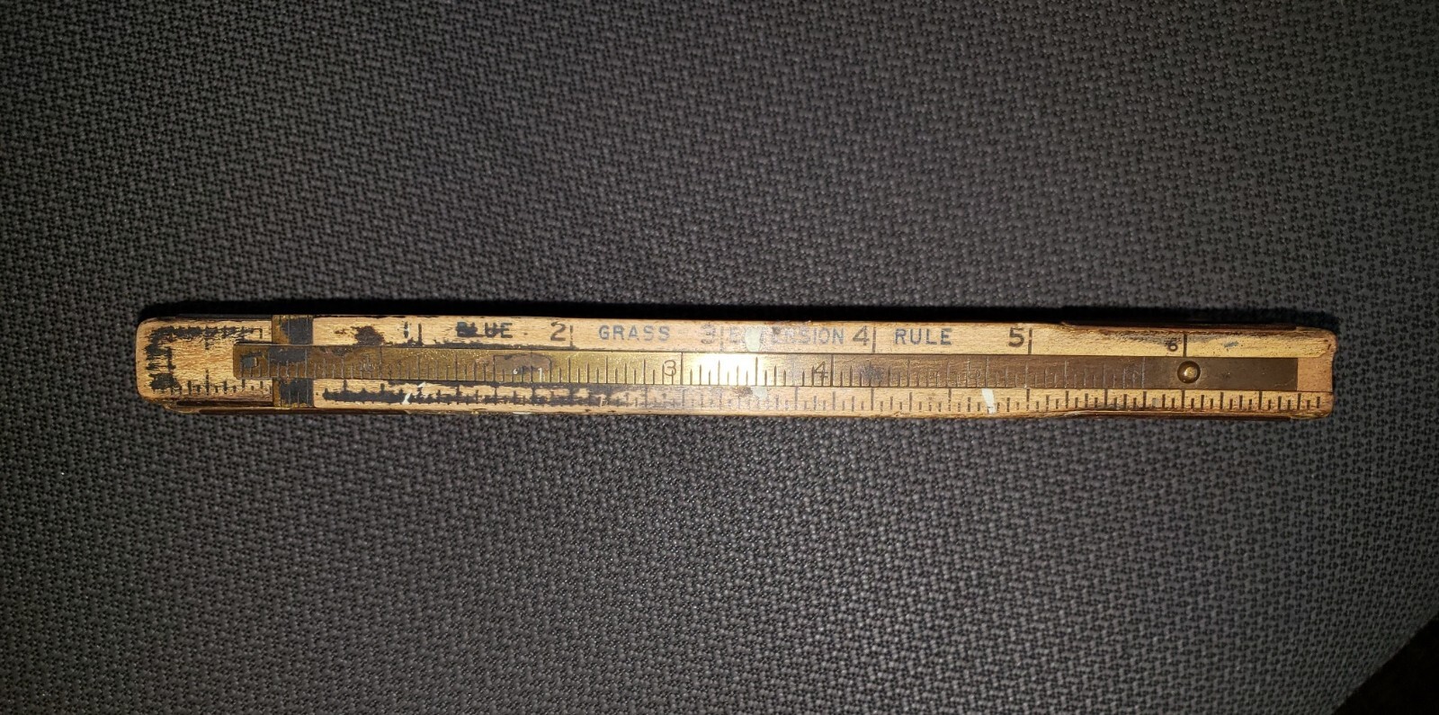 Vintage Blue Grass Brass Wood 72