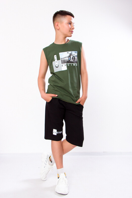 Clothing Set (boys), Summer,  Nosi svoe 6185-057-33-1 (khaki-chornyj)