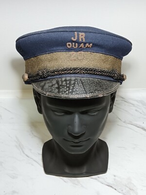 Antique WW1 Era Jr. O.U.A.M. Crusher Cap. Order of American Mechanics - Masonic 