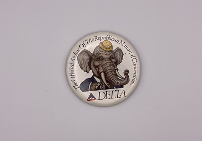 Delta Air Lines Official Airline Of The Republican National Convention Button