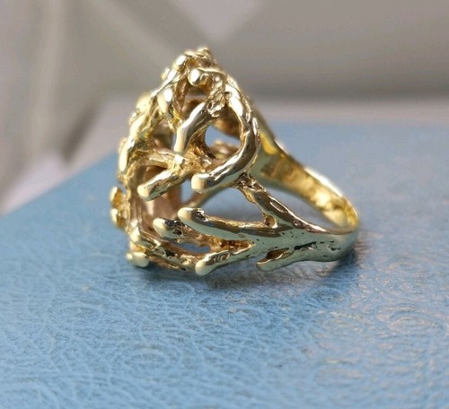 James Avery Retired 14K Tree Vine Ring Sz8