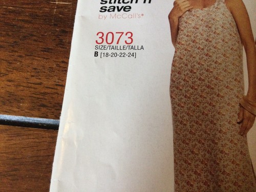 Vintage Womens Dress Pattern Easy Stich N Save By McCalls Size 18-24 New - Picture 2 of 3