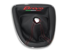 SCHALTMANSCHETTE FÜR FIAT BRAVO 2 SCHALTSACK LEDER STICKEREI Bravo ROT Italien