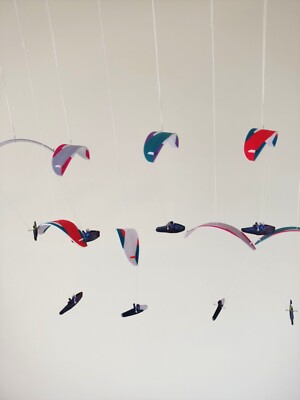 Mini felt ornament Paraglider PG Advance  with pod harness